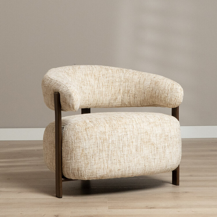 Fauteuil Grace chenille beige