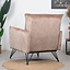 Velvet fauteuil Mika taupe