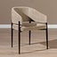 Velvet eetkamerstoel Bret taupe