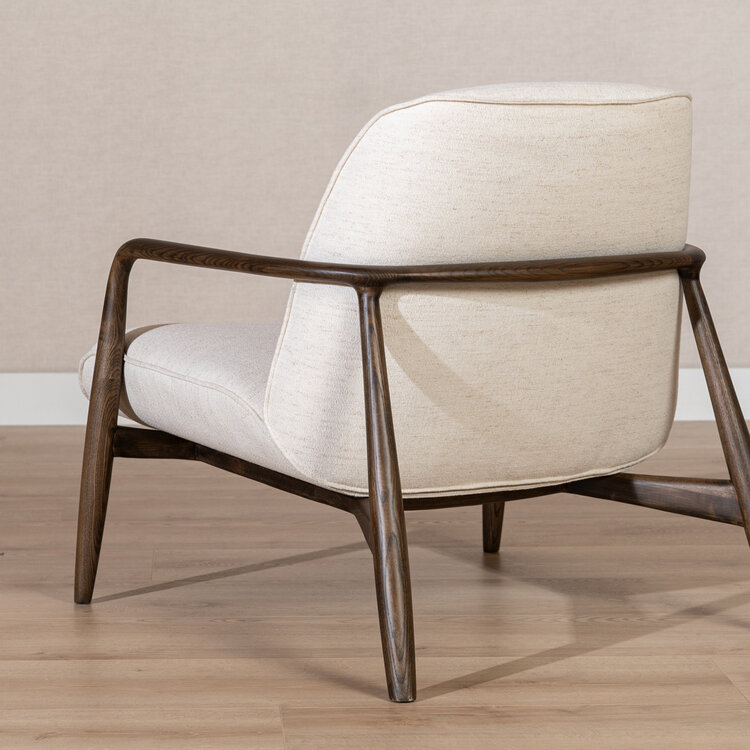 Scandinavische fauteuil Vidar linnen off white