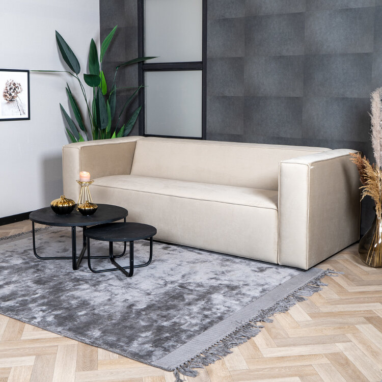 Velvet bank 3-zits Memphis beige