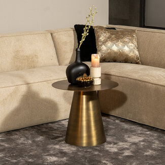 Bijzettafel goud rond Zola