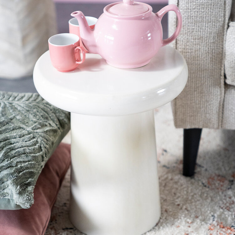 Design bijzettafel Mush keramiek wit