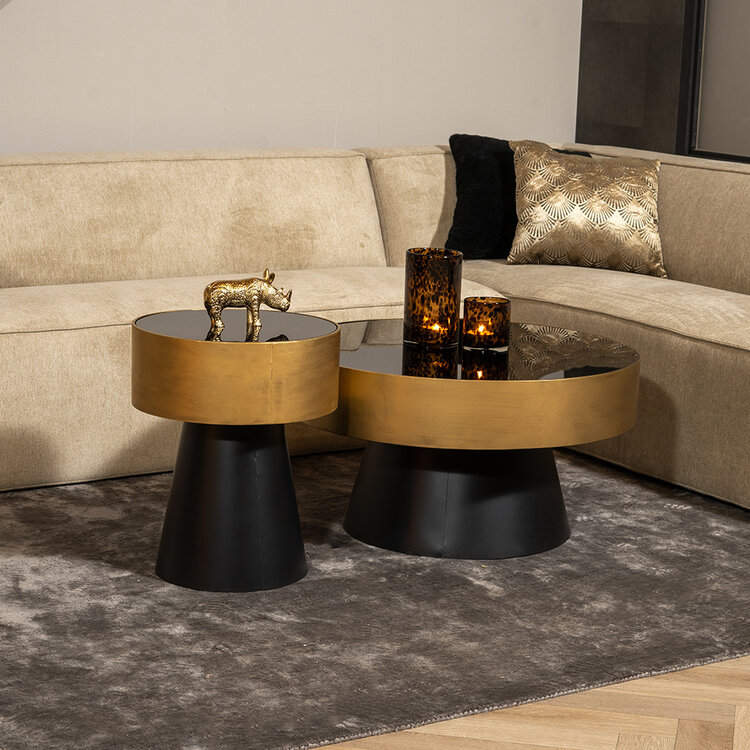 Salontafel goud Milena groot 40 cm hoog