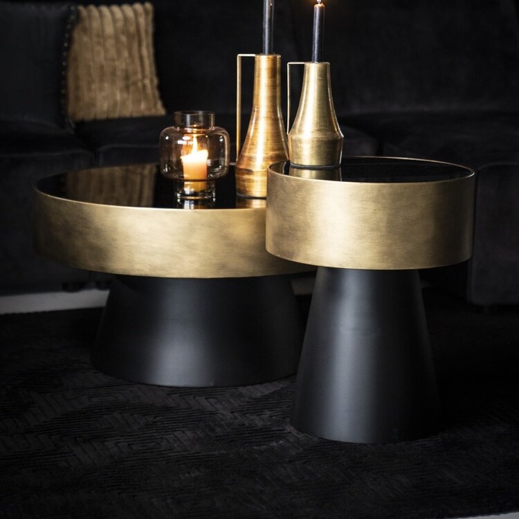 Salontafel goud Milena groot 40 cm hoog