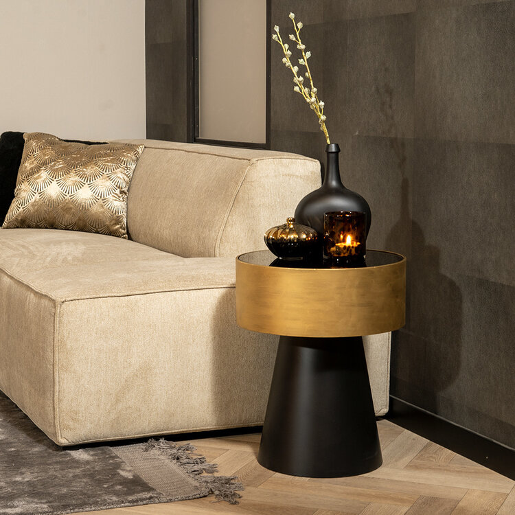 Salontafel goud Milena klein 50 cm hoog
