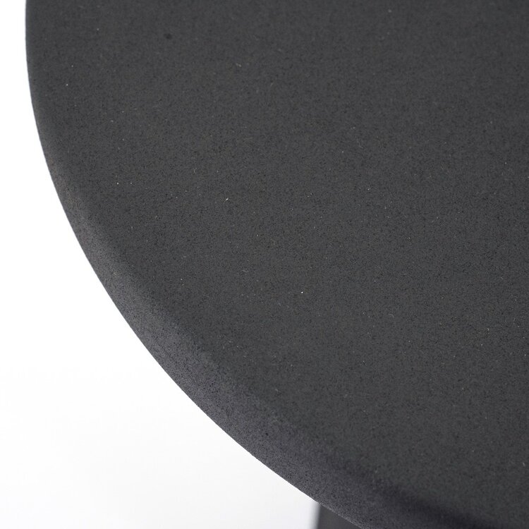 Design salontafel rond Melo zwart metaal 41 cm hoog