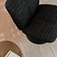 Draaifauteuil Moira gemêleerde stof zwart
