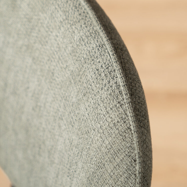 Scandinavische eetkamerstoel Oskar groen gerecyclede stof