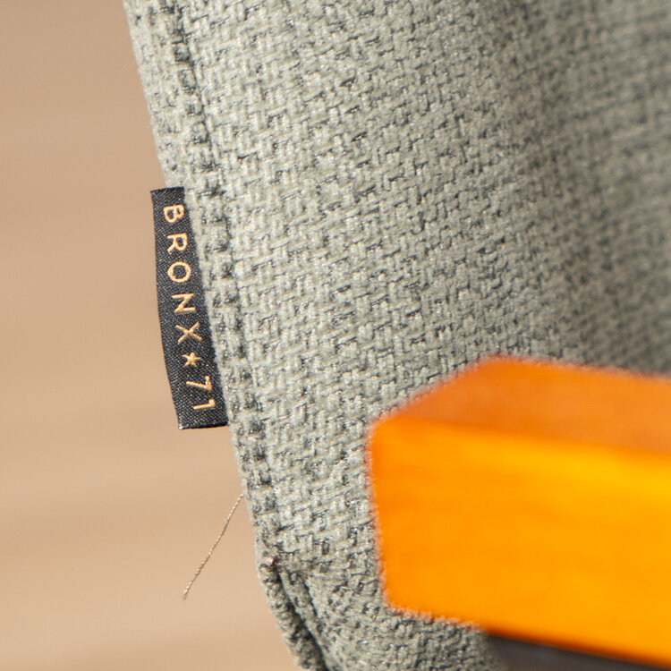 Scandinavische eetkamerstoel Oskar groen gerecyclede stof