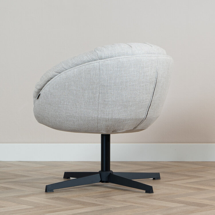 Draaifauteuil Porto linnen taupe