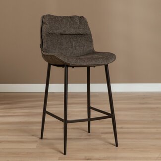 Velvet barkruk Trevi bruin 68 cm