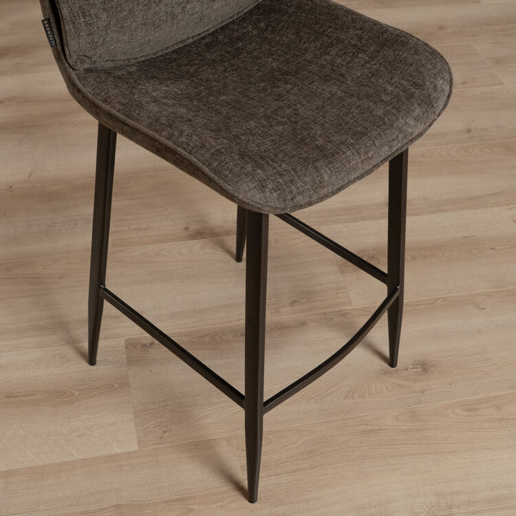 Velvet barkruk Trevi bruin 68 cm