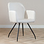 Scandinavische eetkamerstoel Frey gerecyclede stof off white