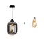 Hanglamp Smoke 30 cm 1-lichts glas met 1 LED lichtbron