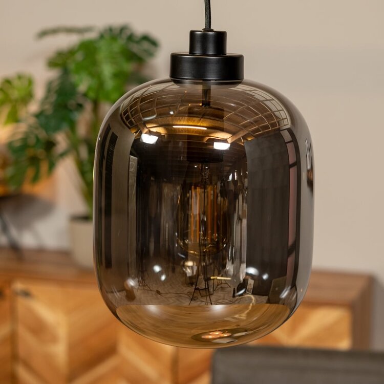 Hanglamp Smoke 30 cm 1-lichts glas met 1 LED lichtbron