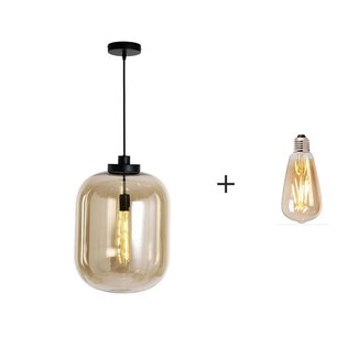 Hanglamp Amber 45 cm 1-lichts glas met 1 LED lichtbron