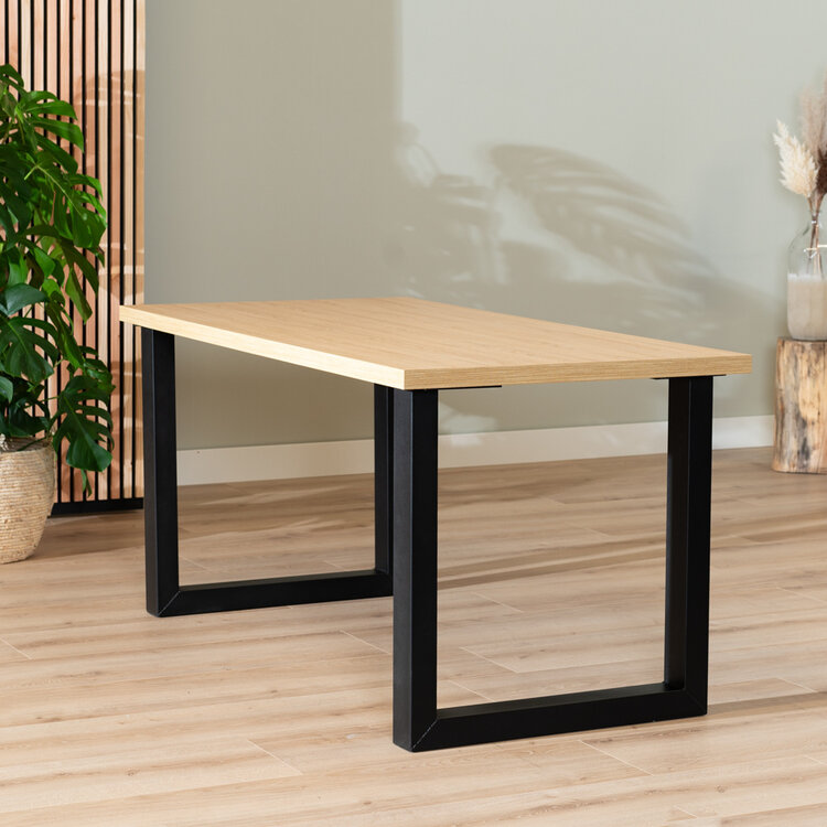 Eettafel Alec melamine eiken 160 x 80 cm