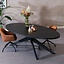 Eettafel Dio melamine zwart ovaal 270 x 130 cm