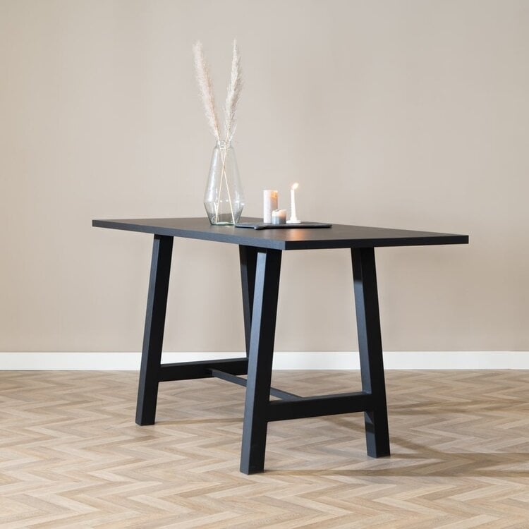 Bartafel Disa melamine zwart 220 x 90 x 106 cm