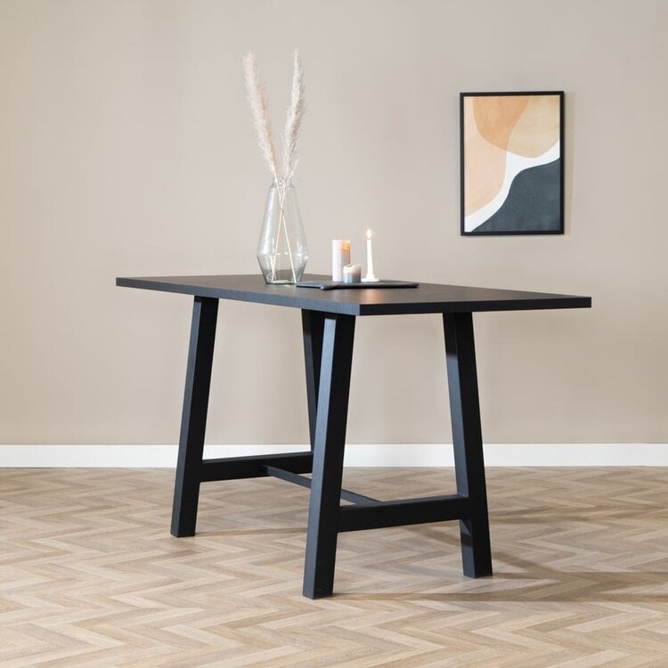 Bartafel Disa melamine zwart 220 x 90 x 106 cm