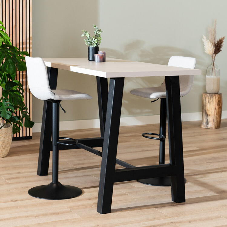 Bartafel Disa melamine beige 160 x 80 x 109 cm