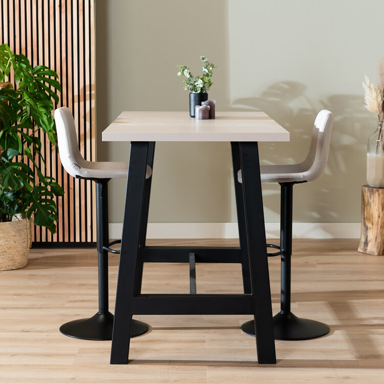 Bartafel Disa melamine beige 160 x 80 x 109 cm