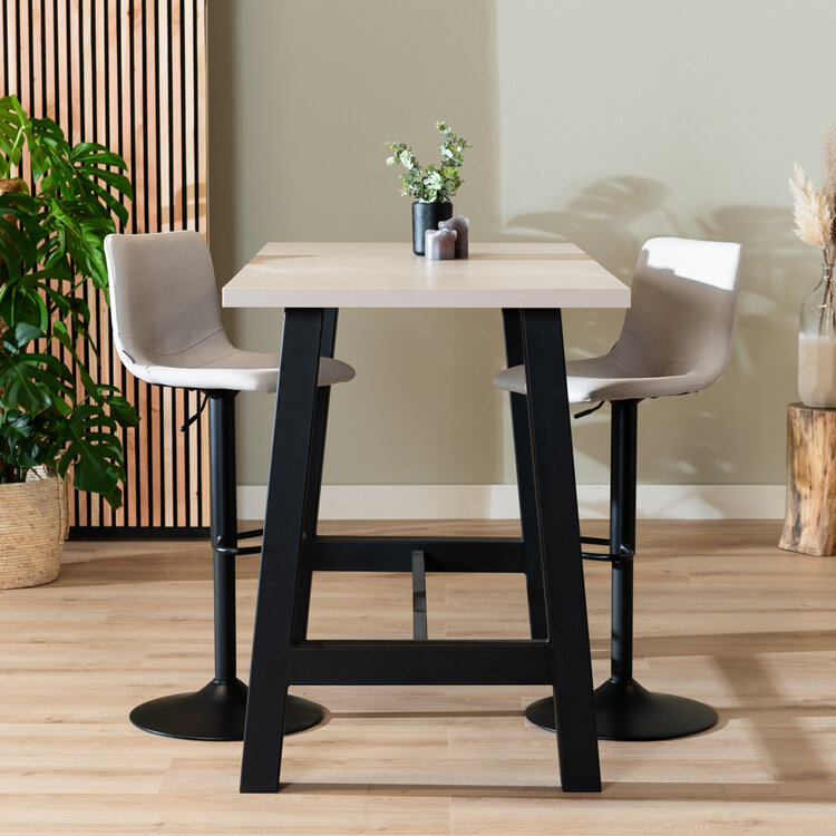 Bartafel Disa melamine beige 160 x 80 x 109 cm