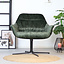 Velvet fauteuil Lizzy draaibaar donkergroen
