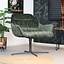 Velvet fauteuil Lizzy draaibaar donkergroen
