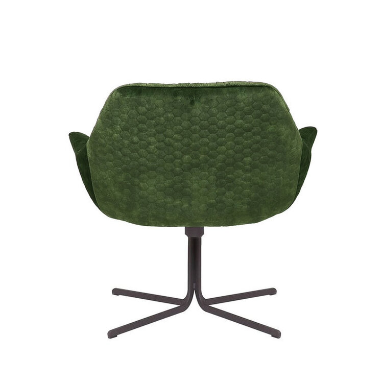 Velvet fauteuil Lizzy draaibaar donkergroen