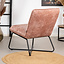 Scandinavische fauteuil Sophie chenille stof roze gemêleerd
