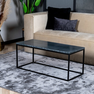 Salontafel marmer Roxy 94 x 38 cm zwart
