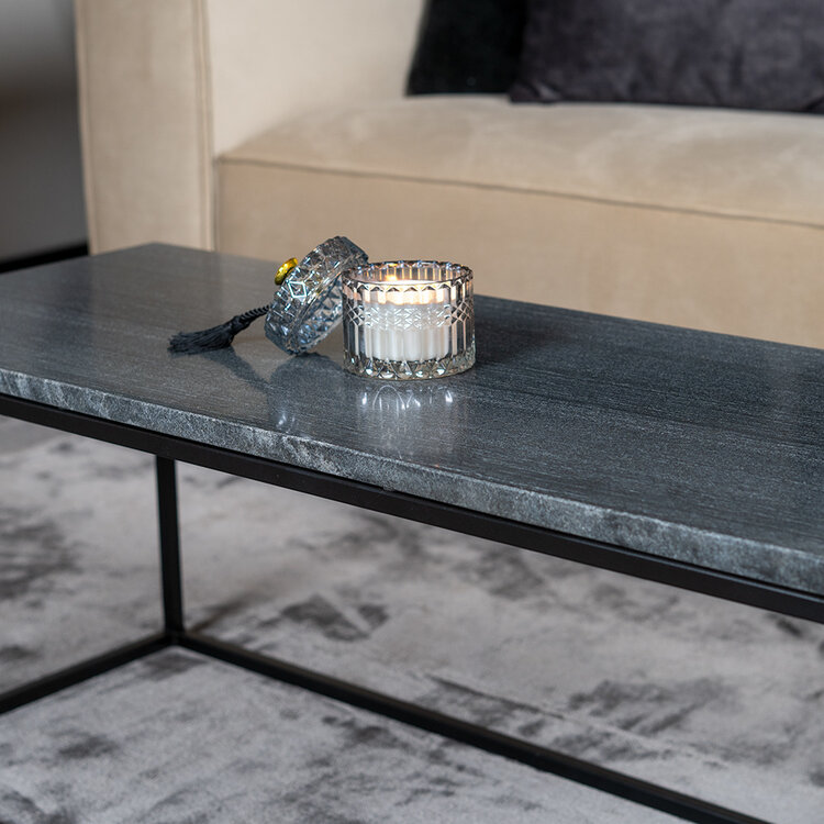 Salontafel marmer Rico 94 x 38 cm zwart