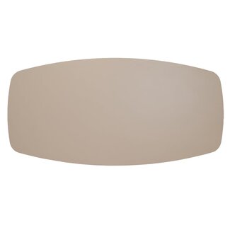 Tafelblad Otis Deens ovaal melamine beige 240 x 120 cm