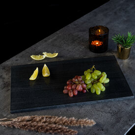 Marmeren serveerplank Fauve rechthoek 30 x 50 cm zwart
