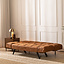 Slaapbank 1,5-persoons Timo cognac eco-leer