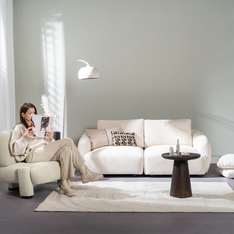 3-zitsbank Isa chenille off white