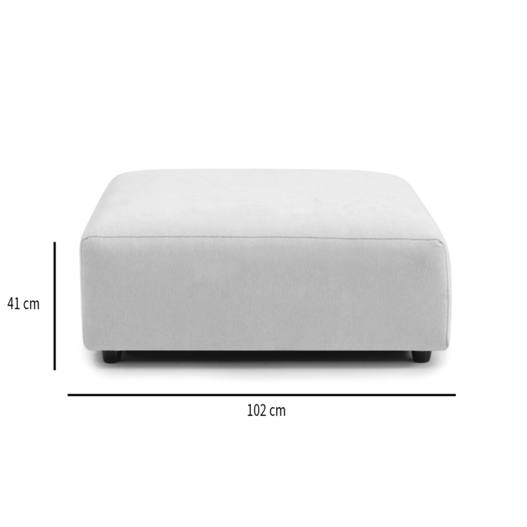 Hocker July chenille off white