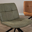 Industriële fauteuil Eevi olijfgroen eco-leer