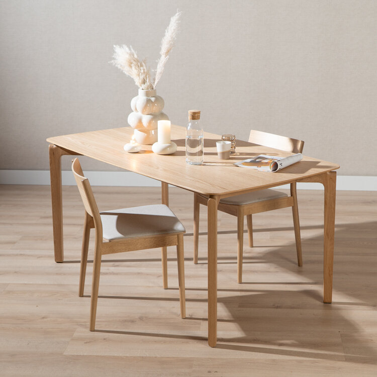 Scandinavische eettafel Cala naturel eiken 160 x 90 cm