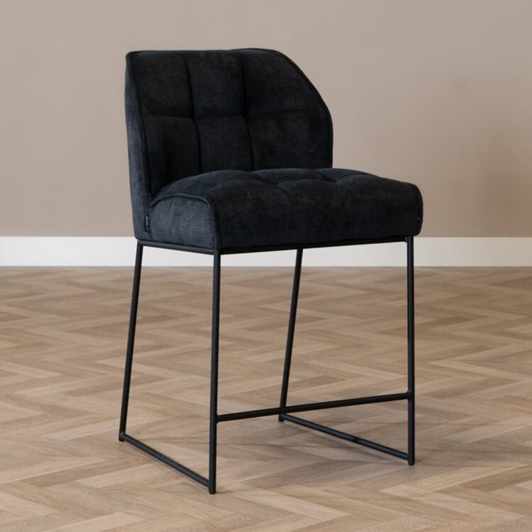 Scandinavische barkruk Jelle zwart 70 cm