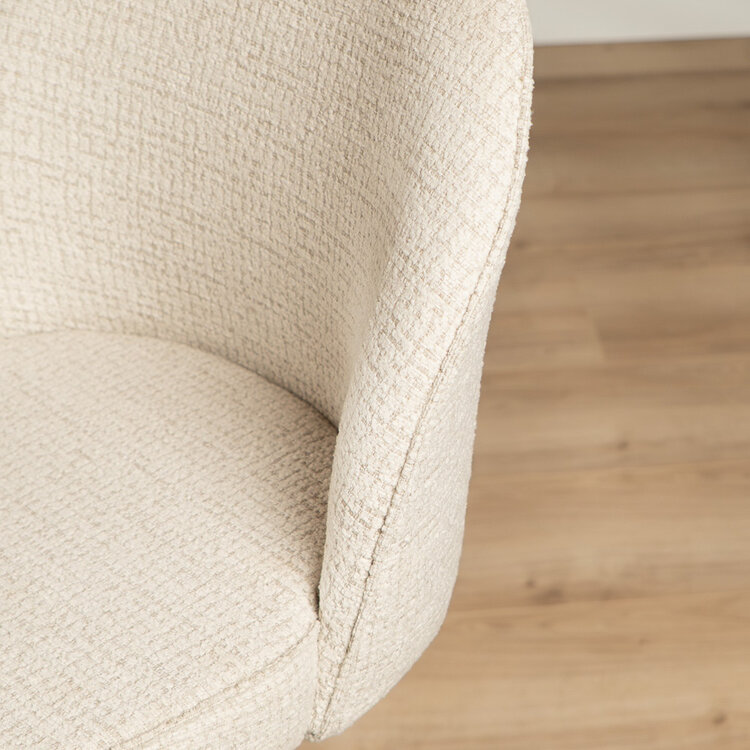 Barkruk Odin gemêleerde stof beige 63-83 cm