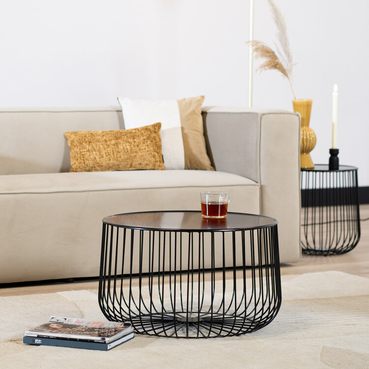 Salontafel Senna zwart metaal