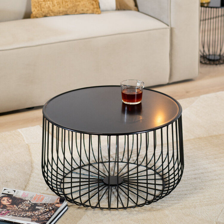 Salontafel Senna zwart metaal