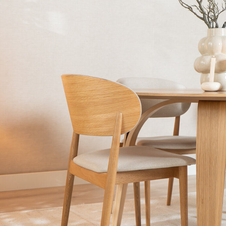 Eetkamerstoel Bohdi linnen off white