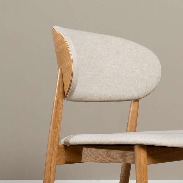 Eetkamerstoel Bohdi linnen off white