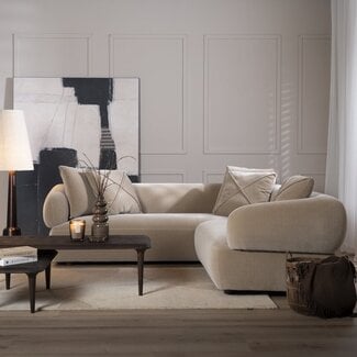 Hoekbank Palermo velvet taupe rechts