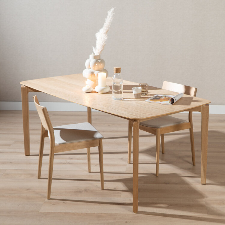 Scandinavische eettafel Cala naturel eiken 180 x 90 cm