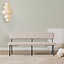 Scandinavische eetkamerbank Espen beige gerecyclede stof 160 cm